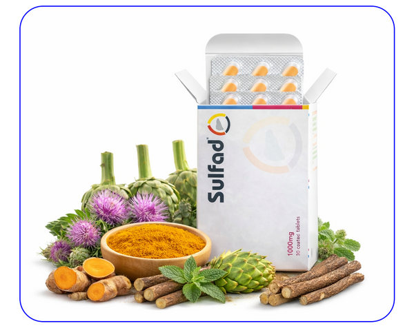 Sulfad 1000 mg - Hepatoprotective Supplement – Silymarin, Artichoke, Turmeric